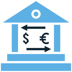 Stock exchange icon vector for trading, finance market, and investment platform. Ideal for trader interface, stock data, and economic visualization.