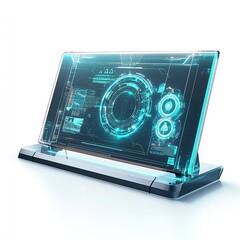 Futuristic tablet technology hud interface digital screen display design innovation device concept