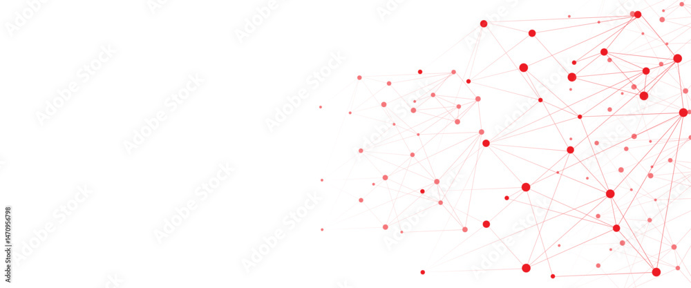 Aufkleber vector white background with red lines and dots.