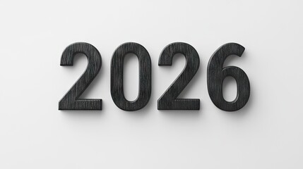 Year 2026 displayed in dark wooden numerals.