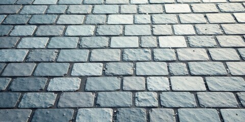 Obraz premium A Detailed Perspective of Interlocking Stone Pavement Blocks with Subtle Textural Variations