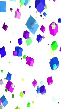 Konfetti Regen Bunter vor wei&szlig;em Hintergrund. Geeignet f&uuml;r Feier, Party, festlich, Freude, Spa&szlig;, spielerisch, Veranstaltung, Dekoration Konzepte.