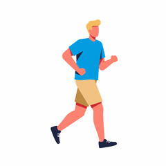 Fototapeta premium Man Jogging In Morning Exercise Healthy Lifestyle Concept