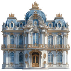 Fototapeta premium Elaborate architectural facade showcasing refined aesthetics and timeless construction finesse
