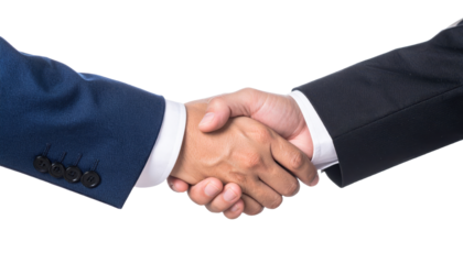 car dealership handshake concept on white background png