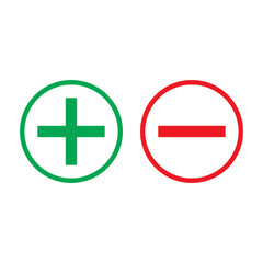 Fototapeta premium plus and minus signs