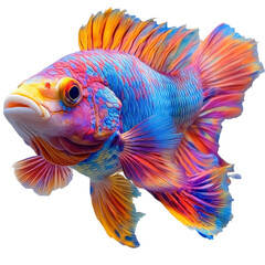 Fototapeta premium Vivid chromatic fish with flamboyant coloration, a stunning aquatic specimen