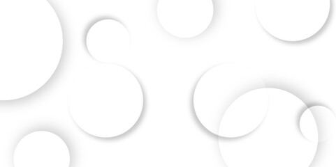 modern abstract white bubble background with circles. banner pattern with copy space abstract blank geometric circle abstract white background with circles cut out drop shadow background.