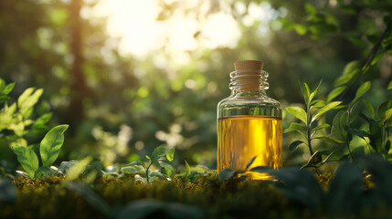 Bottle of essential oil 