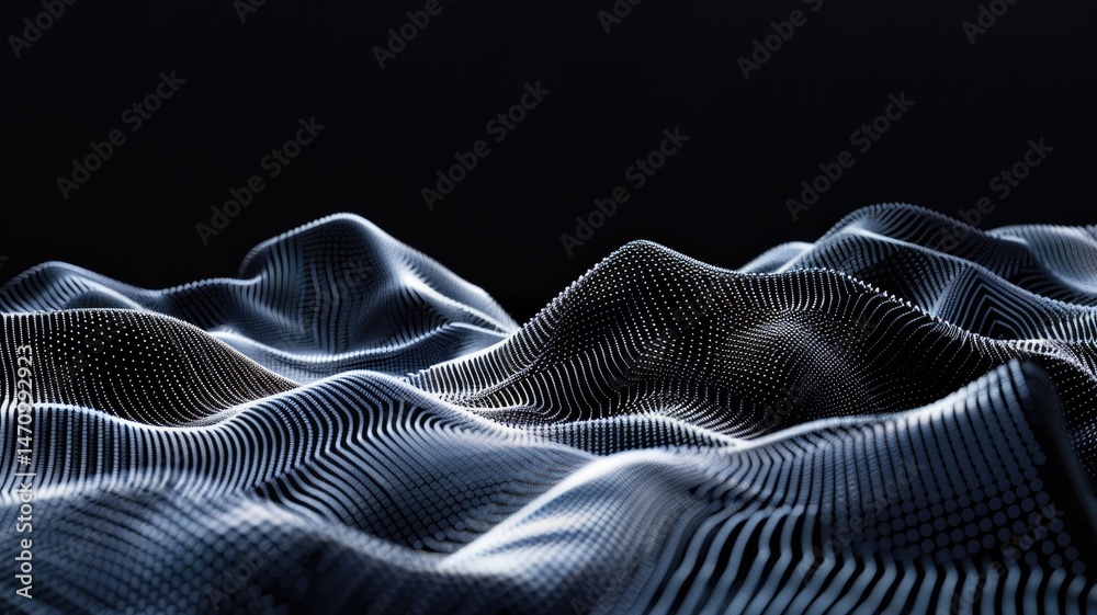 Poster abstract picture of neon light particle with digital technology style design connecting become dynam