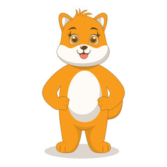 Cute Dog Mascot Cartoon Character. Isolated on White Background.