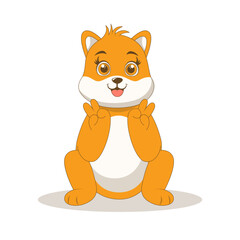 Cute Dog Mascot Cartoon Character. Isolated on White Background.