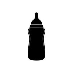 baby bottle silhouette on white background  .svg