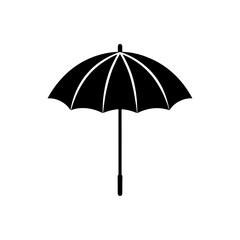 beach umbrella silhouette on white background  .svg