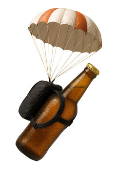  Cerveja com paraquedas em queda livre