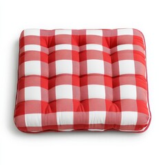 Red and White Checkered Kitchen Cushion for Relaxation and Comfort