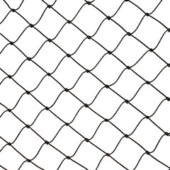 Naklejka premium Intricate black net pattern over a white background 