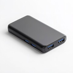 Usb hub black adapter ports splitter connector device peripheral expansion accessory connectivity gadget