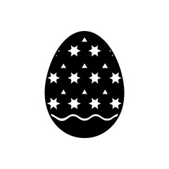 easter egg silhouette on white background  .svg