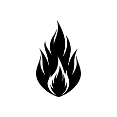 fire spark silhouette on white background  .svg