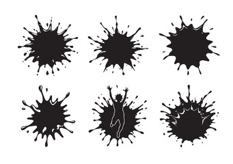 Splash Silhouette Vector Set