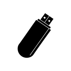 flash drive silhouette on white background  .svg