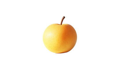 Cutout of Asian golden pear in whole fruit isolated on white background with clipping path.
