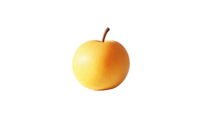 Cutout of Asian golden pear in whole fruit isolated on white background with clipping path.