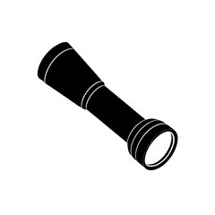 flashlight silhouette on white background  .svg