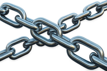 Obraz premium Metallic Chain Intertwined