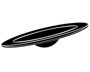 Frisbee silhouette vector illustration