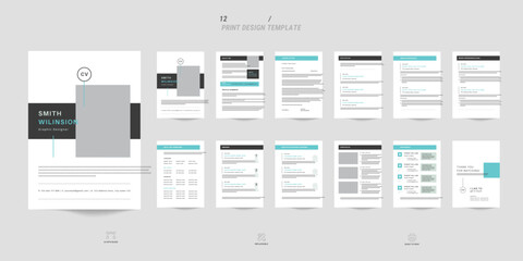 Minimal resume and cv booklet template