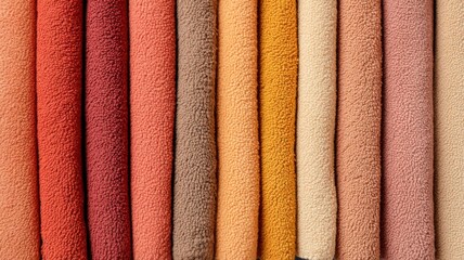 Warm-Toned Fabric Swatches: A Gradient of Earthly Hues