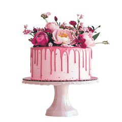 Many cakes are placed on the table next to each other, each cake has a different color and d (3)