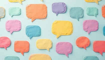 Seamless pastel speech bubble wallpaper pattern , illustration, element, design element