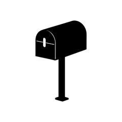 mailbox silhouette on white background  .svg