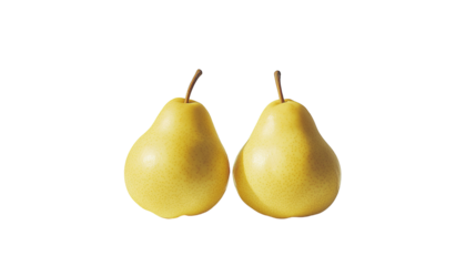 Cutout of Asian golden pear in whole fruit isolated on white background with clipping path.