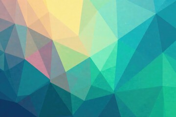 Obraz premium Subtle geometric pattern in calming blues and greens, print, photography