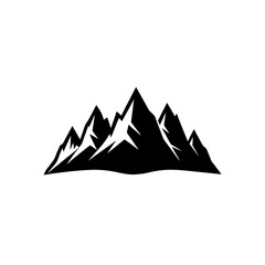 mountain skyline silhouette on white background  .svg