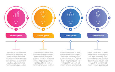 Design infographic 4 options, Business concept infographic template can be used for workflow layout, diagram, number options, timeline or milestones project.