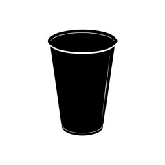 paper cup silhouette on white background  .svg