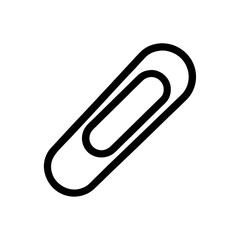 paperclip silhouette on white background  .svg