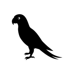 parrot silhouette on white background  .svg