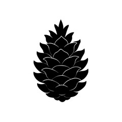pinecone silhouette on white background  .svg