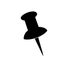 pushpin silhouette on white background  .svg