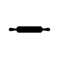 rolling pin silhouette on white background  .svg