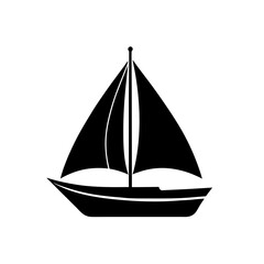 sailboat silhouette on white background 