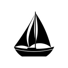 sailboat silhouette on white background  .svg