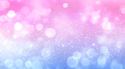 Obraz premium A dreamy pastel pink and blue bokeh background with sparkling glitter perfect for romantic designs and feminine projects.