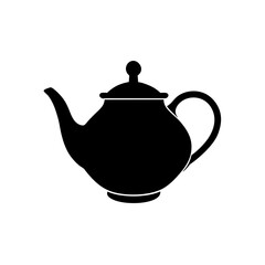 teapot silhouette on white background  .svg